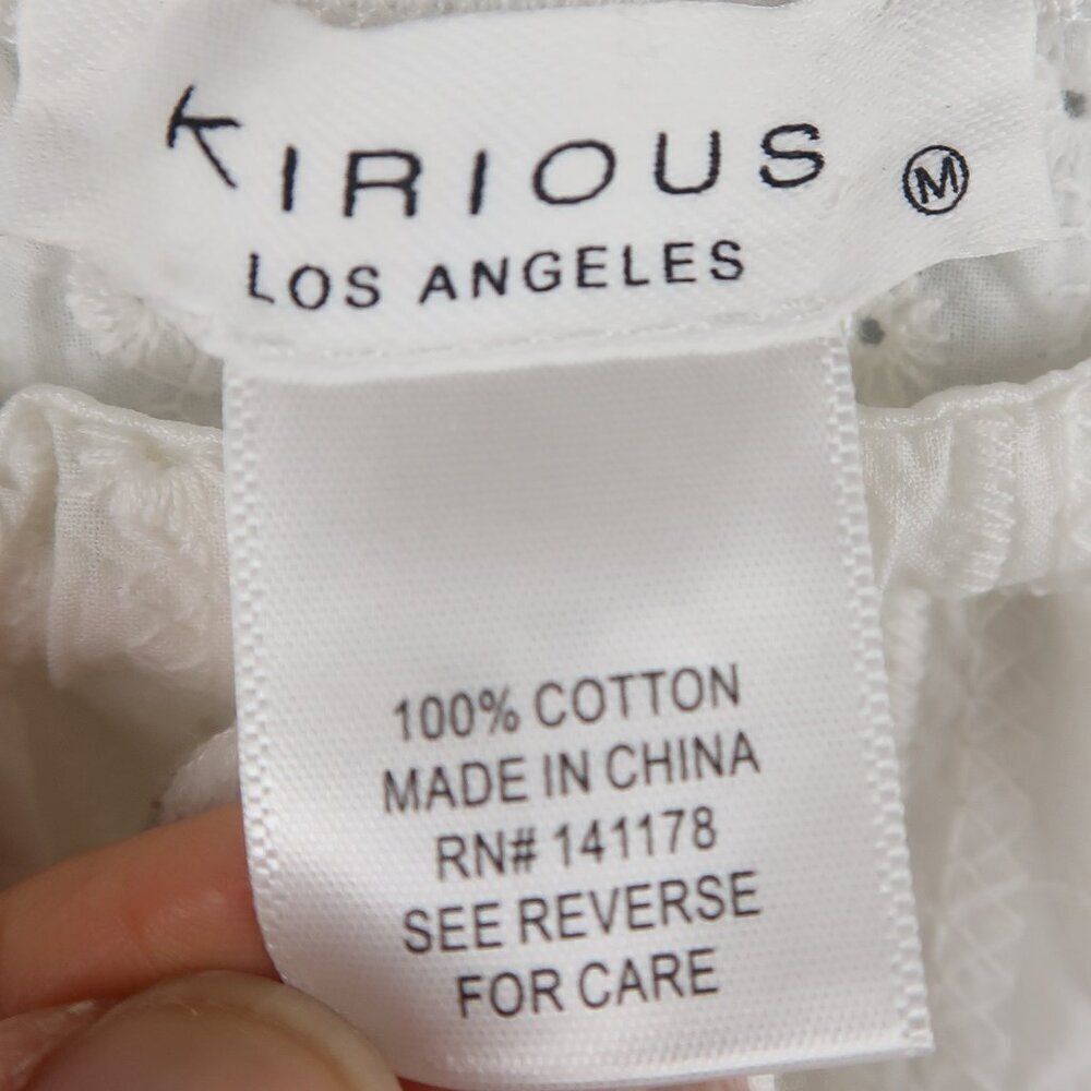KIRIOUS WHITE OFF THE SHOULDER 1/2 SLEEVE ROUND NECK CROP TOP SIZE SMALL - Picture 2 of 6